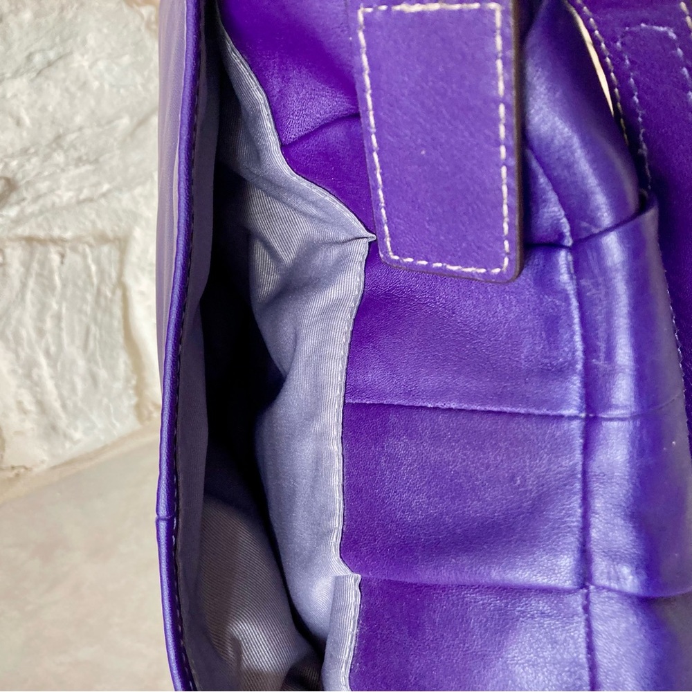 NWT Coach F17217 Vintage Purple Pleated Soho Leather w/Buckle Shoulder Bag - Picture 10 of 15